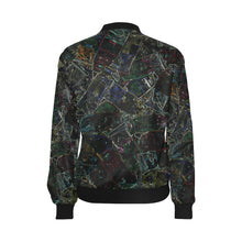 Load image into Gallery viewer, Oil Paints Glowing All Over Print Bomber Jacket for Women (Model H36)