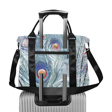 Peacock Feathers Reverse Large Capacity Duffle Bag (Model 1715)