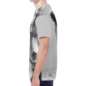 Big Bear Black and White New All Over Print T-shirt for Men (Model T45)