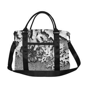 Moss Black and White Large Capacity Duffle Bag (Model 1715)