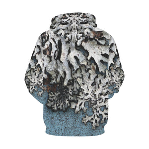 Moss Blue All Over Print Hoodie for Men/Large Size (USA Size) (Model H13)