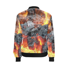 Load image into Gallery viewer, Add Fuel to the Flames All Over Print Bomber Jacket for Women (Model H36)