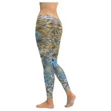 Load image into Gallery viewer, Jellyfish Blooms Blue Low Rise Leggings (Invisible Stitch) (Model L05)