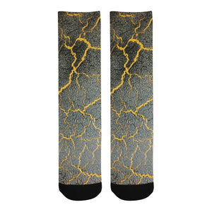 Crackling Yellow Trouser Socks (For Men)