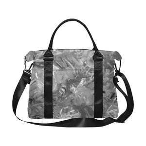 Graffiti Abstract Black and White Large Capacity Duffle Bag (Model 1715)