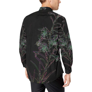 Fireweed Flower Glowing Men's All Over Print Casual Dress Shirt (Model T61)