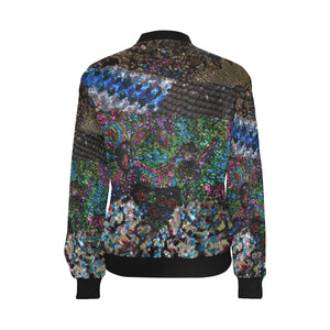 Dark Paisley All Over Print Bomber Jacket for Women (Model H36)