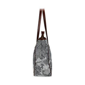 Pleasantly Paisley Black and White Classic Tote Bag (Model 1644)