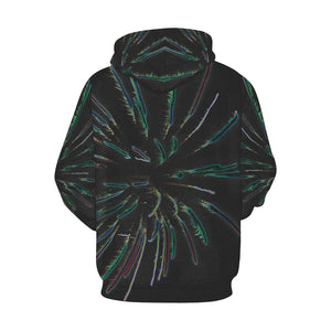 Fireworks Burst Glowing All Over Print Hoodie for Men/Large Size (USA Size) (Model H13)
