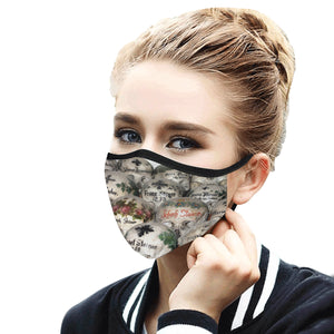 Painted Skulls Mouth Mask in One Piece (2 Filters Included) (Model M02)