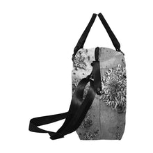 Load image into Gallery viewer, Patches of Moss Black and White Large Capacity Duffle Bag (Model 1715)