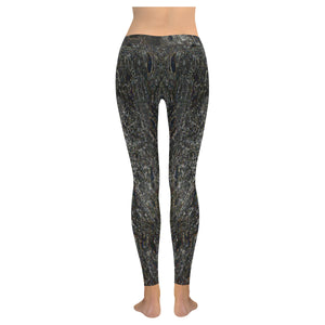 Marbled Abstract Glowing Low Rise Leggings (Invisible Stitch) (Model L05)