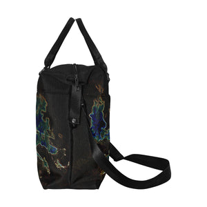 Feathery Flames Glowing Large Capacity Duffle Bag (Model 1715)