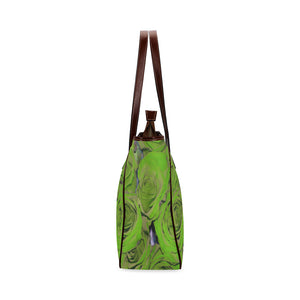 Rose Bouquet Flower Green Classic Tote Bag (Model 1644)