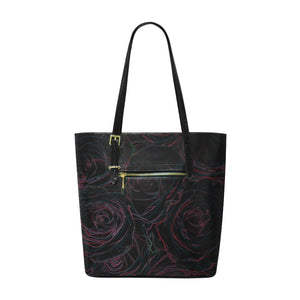 Rose Bouquet Flower Glowing Euramerican Tote Bag/Small (Model 1655)