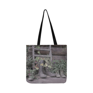 Blooming Boots Flower Reusable Shopping Bag Model 1660 (Two sides)