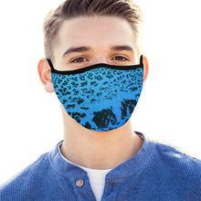 Load image into Gallery viewer, Crackle Art Blue Mouth Mask (2 Filters Included)