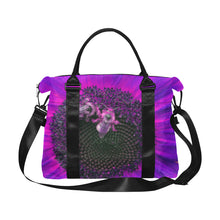 Load image into Gallery viewer, Busy Bee Sunflower Purple Large Capacity Duffle Bag (Model 1715)