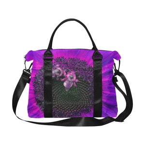 Busy Bee Sunflower Purple Large Capacity Duffle Bag (Model 1715)