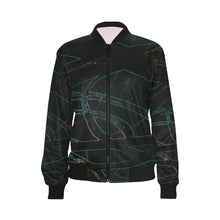 Load image into Gallery viewer, Abstract Circles Glowing All Over Print Bomber Jacket for Women (Model H36)