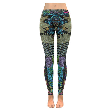 Paisley Power Low Rise Leggings (Invisible Stitch) (Model L05)