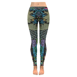 Paisley Power Low Rise Leggings (Invisible Stitch) (Model L05)