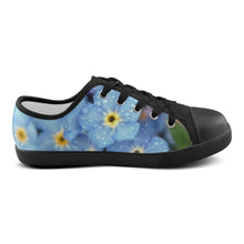 Load image into Gallery viewer, Forget Me Not Flower Canvas Kid&#39;s Shoes (Model 016)