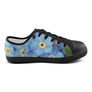 Forget Me Not Flower Canvas Kid's Shoes (Model 016)