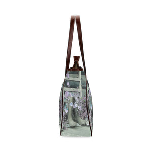 Blooming Boots Flower Purple Classic Tote Bag (Model 1644)