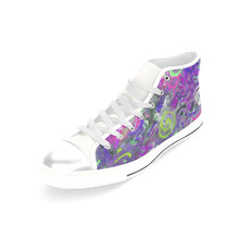 Load image into Gallery viewer, Graffiti Abstract Purple Women&#39;s Classic High Top Canvas Shoes (Model 017)
