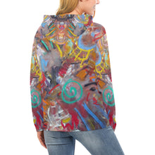 Load image into Gallery viewer, Graffiti Abstract All Over Print Hoodie for Women (USA Size) (Model H13)