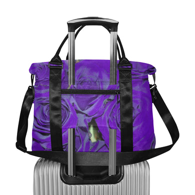 Rose Bouquet Flower Purple Large Capacity Duffle Bag (Model 1715)
