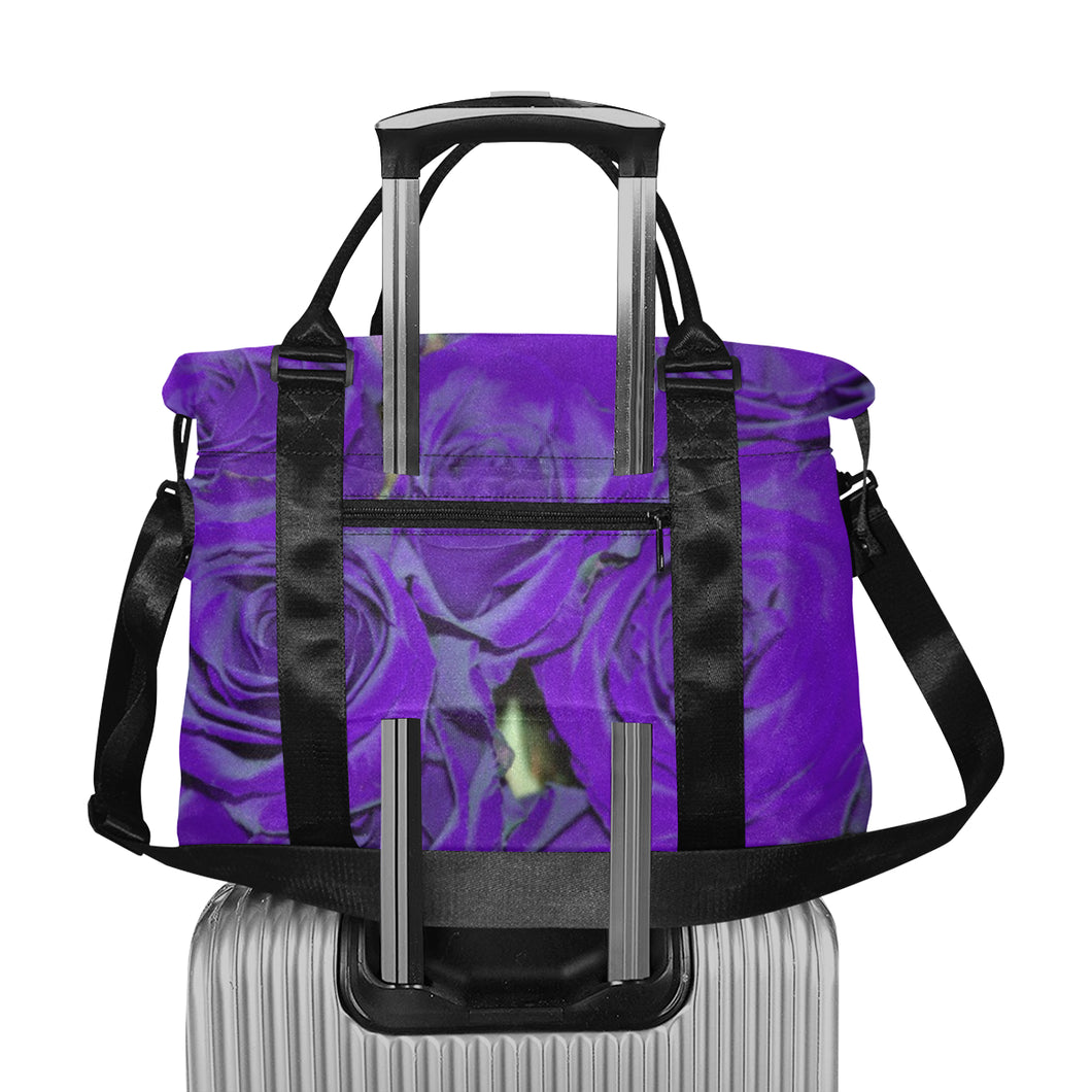 Rose Bouquet Flower Purple Large Capacity Duffle Bag (Model 1715)