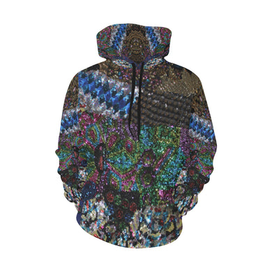 Dark Paisley All Over Print Hoodie for Women (USA Size) (Model H13)