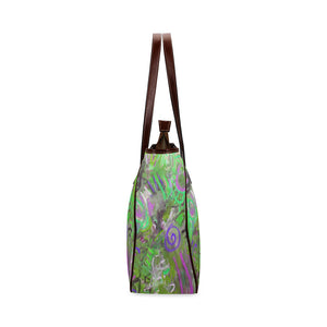Graffiti Abstract Green Classic Tote Bag (Model 1644)