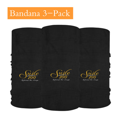 suite100black Multifunctional Headwear (Pack of 3)