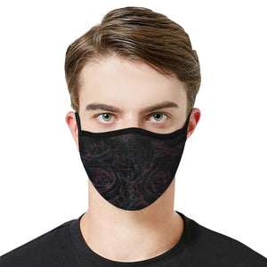 Rose Bouquet Flower Glowing Mouth Mask in One Piece (2 Filters Included) (Model M02)