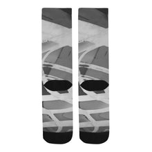 Load image into Gallery viewer, Abstract Circles Black and White Trouser Socks (For Men)