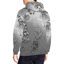 Load image into Gallery viewer, Patches of Moss Black and White All Over Print Hoodie for Men/Large Size (USA Size) (Model H13)
