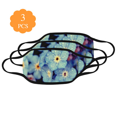 Forget Me Not Flower Mouth Mask (Pack of 3)
