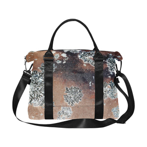 Patches of Moss Peach Large Capacity Duffle Bag (Model 1715)