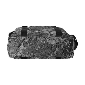 Perfectly Paisley Black and White Large Capacity Duffle Bag (Model 1715)