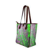 Load image into Gallery viewer, Marbled Abstract Green and Purple Classic Tote Bag (Model 1644)