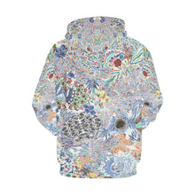 Load image into Gallery viewer, Fun and Fancy Paisley Negative All Over Print Hoodie for Women (USA Size) (Model H13)