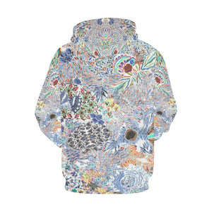 Fun and Fancy Paisley Negative All Over Print Hoodie for Women (USA Size) (Model H13)