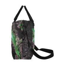 Load image into Gallery viewer, Molten Flames Green Large Capacity Duffle Bag (Model 1715)