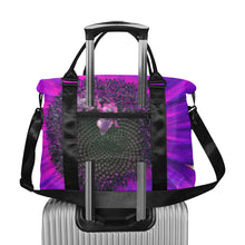Load image into Gallery viewer, Busy Bee Sunflower Purple Large Capacity Duffle Bag (Model 1715)