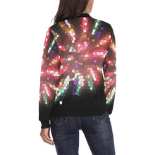 Load image into Gallery viewer, Fireworks Burst Mosaic All Over Print Bomber Jacket for Women (Model H36)