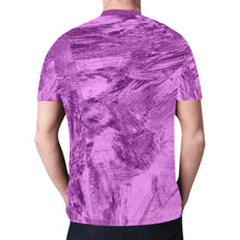Load image into Gallery viewer, Abstract Brush Purple New All Over Print T-shirt for Men (Model T45)