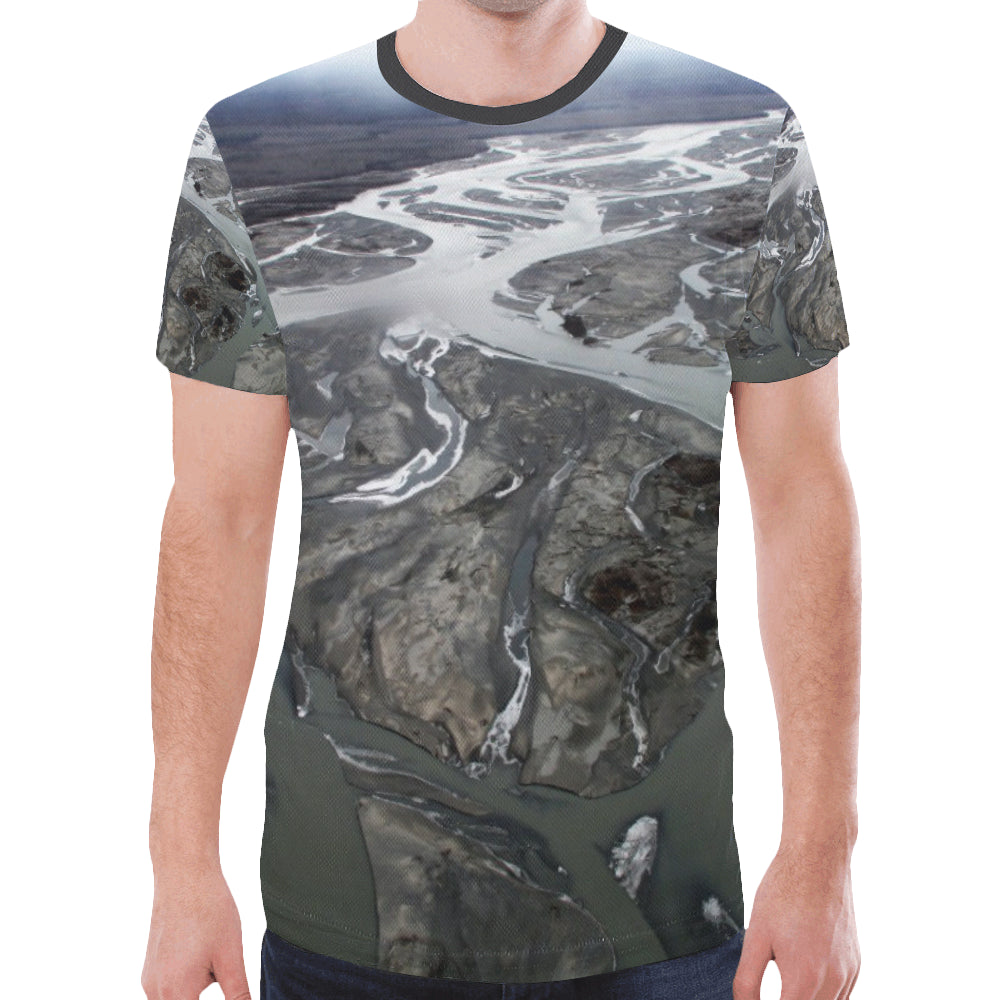 Aerial Rivers New All Over Print T-shirt for Men (Model T45)